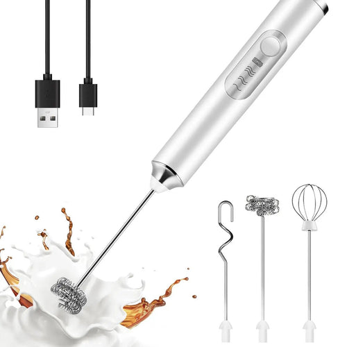 3-Head 3-Speed Rechargeable Milk Frother