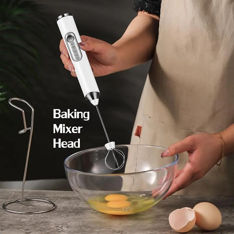 3-Head 3-Speed Rechargeable Milk Frother