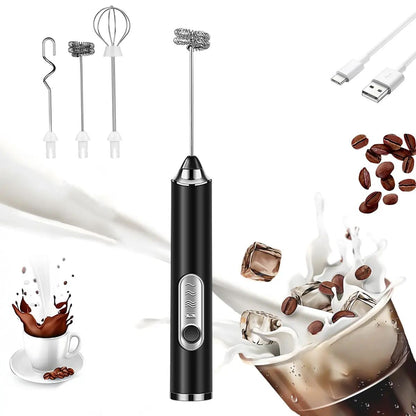 3-Head 3-Speed Rechargeable Milk Frother